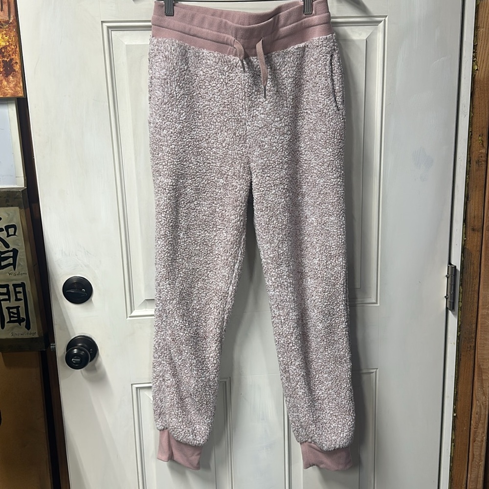 Dusty ride and white size large loungewear/ pajama/ sweat/ fluffy pants